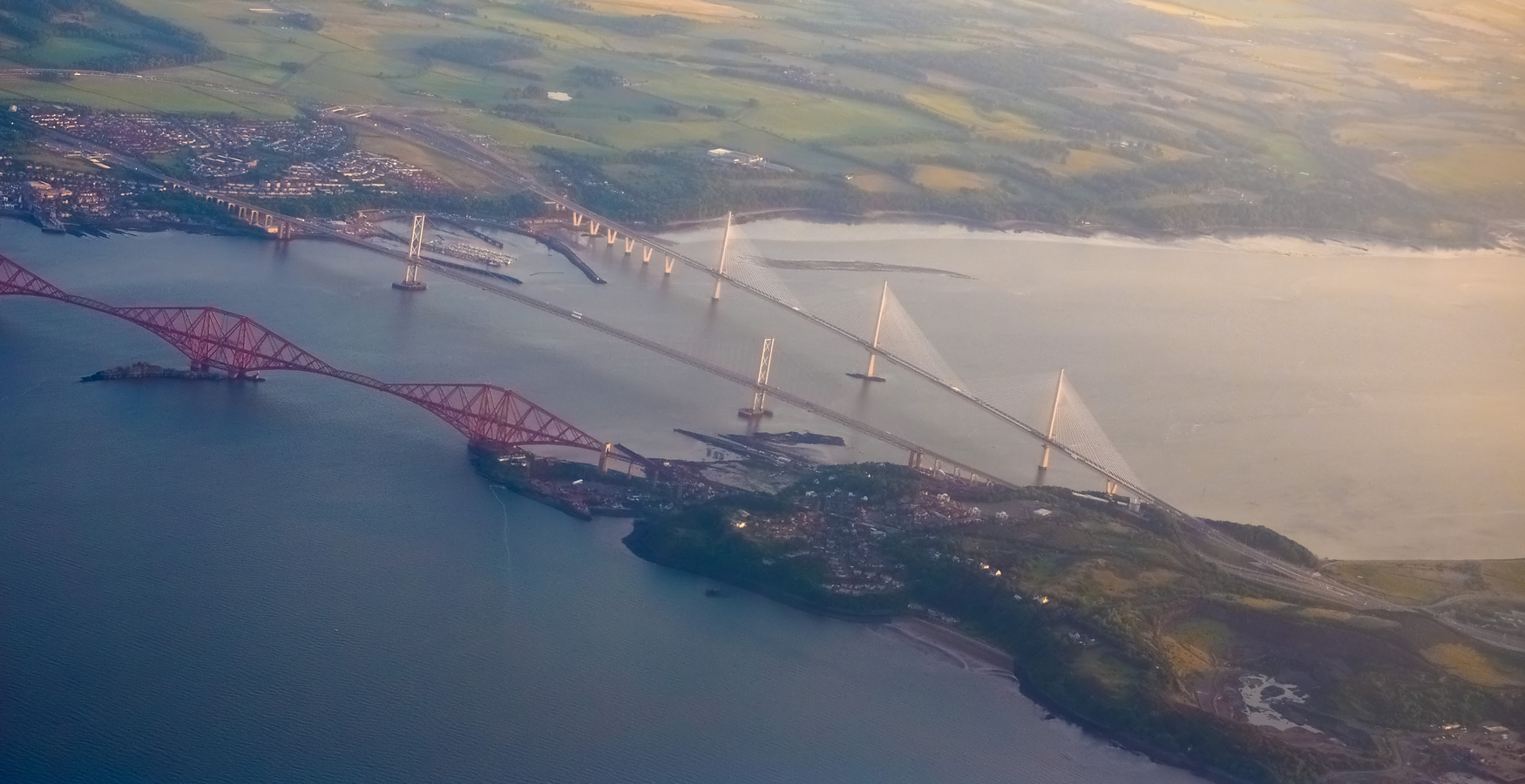 Forth Bridge over Firth of Forth in Edinburgh