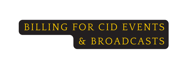 Billing for CID events broadcasts