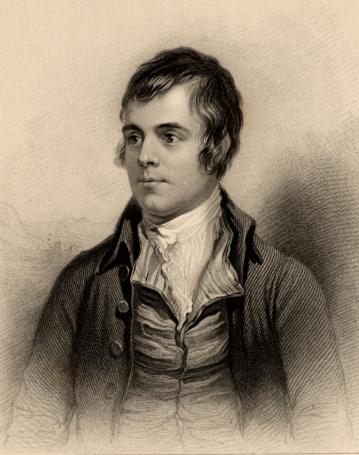 Portrait of Scottish poet Robert Burns