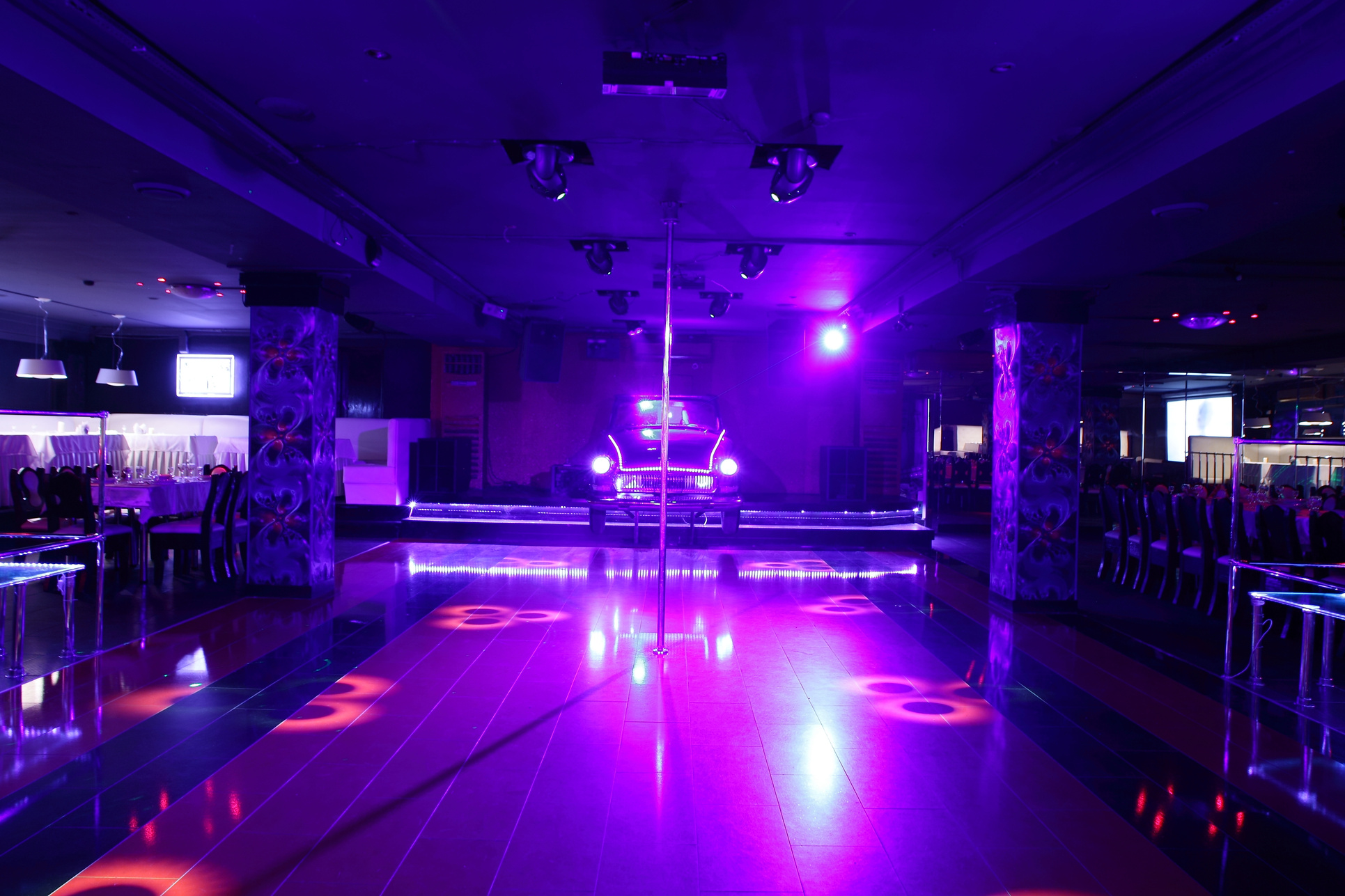 beautiful european night club interior