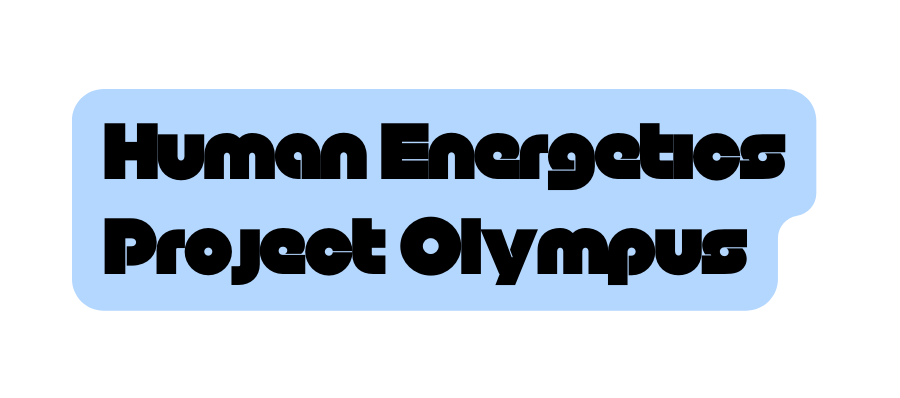 Human Energetics Project Olympus