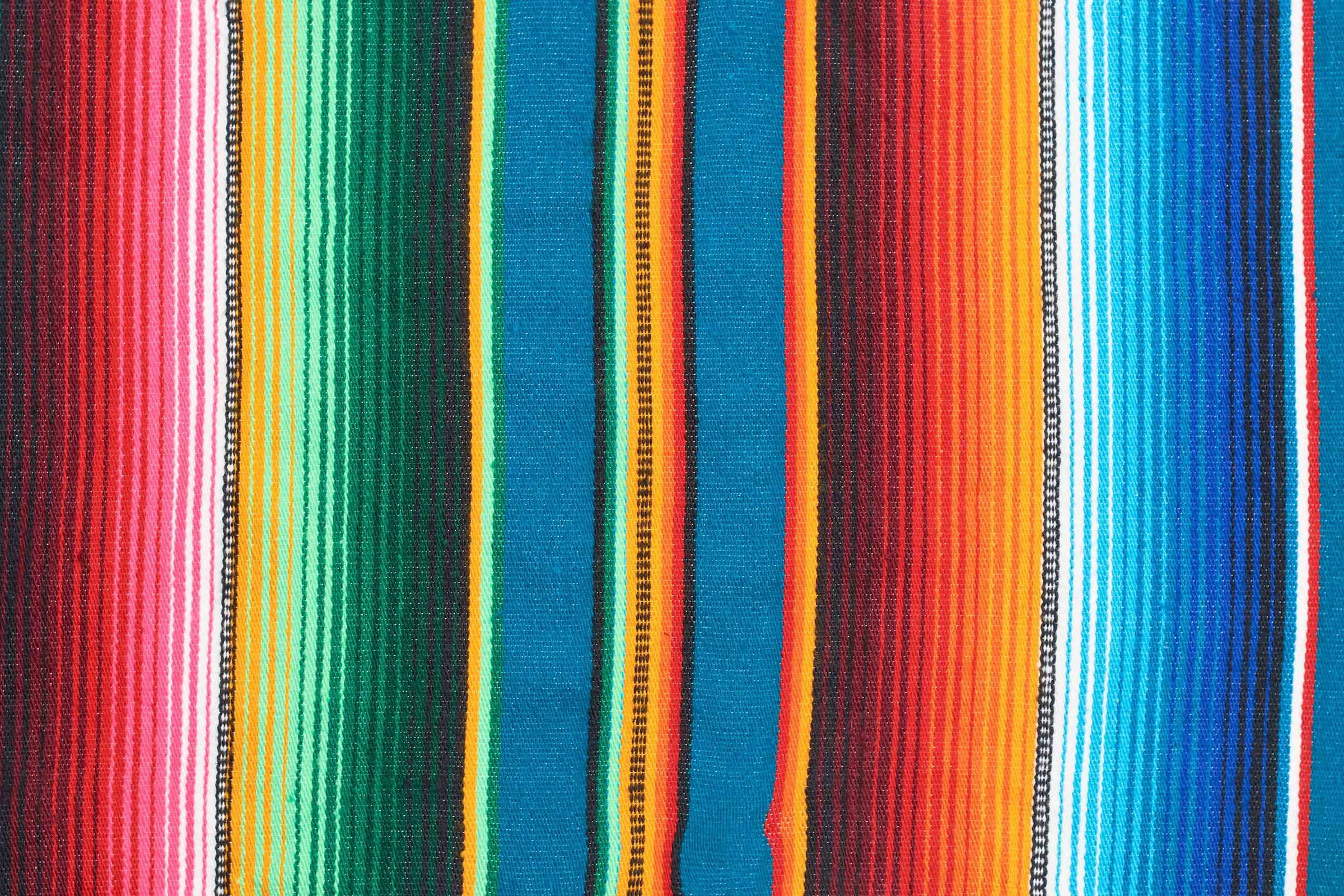 Texture of sarape or zarape, traditional Mexican textile.