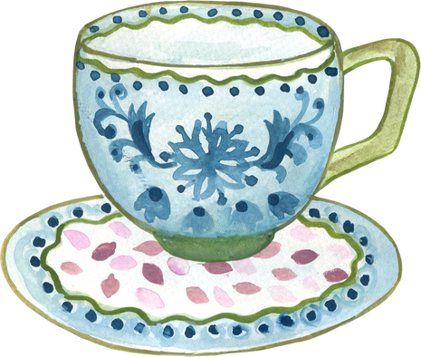 Tea cup watercolor