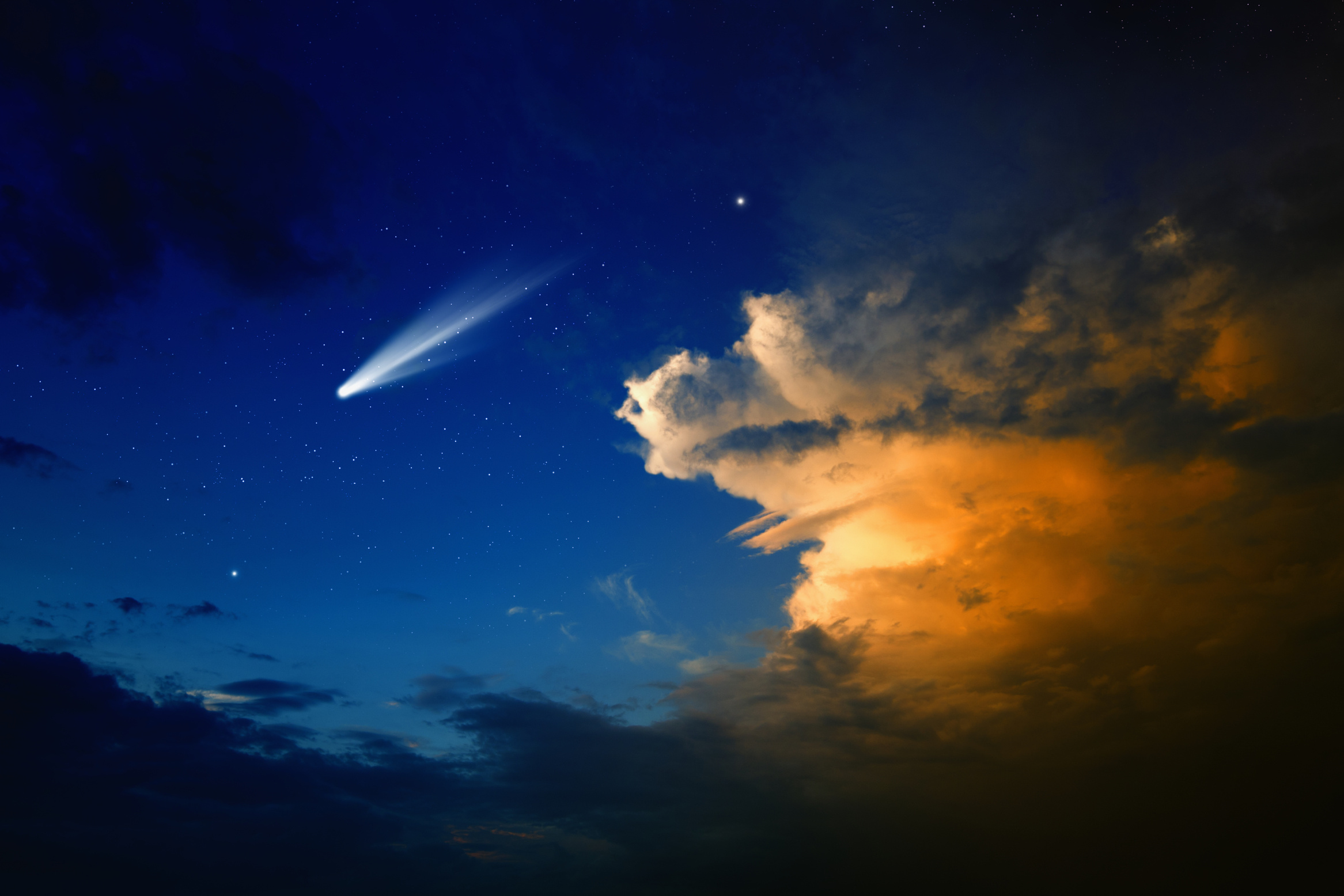 Comet in sky