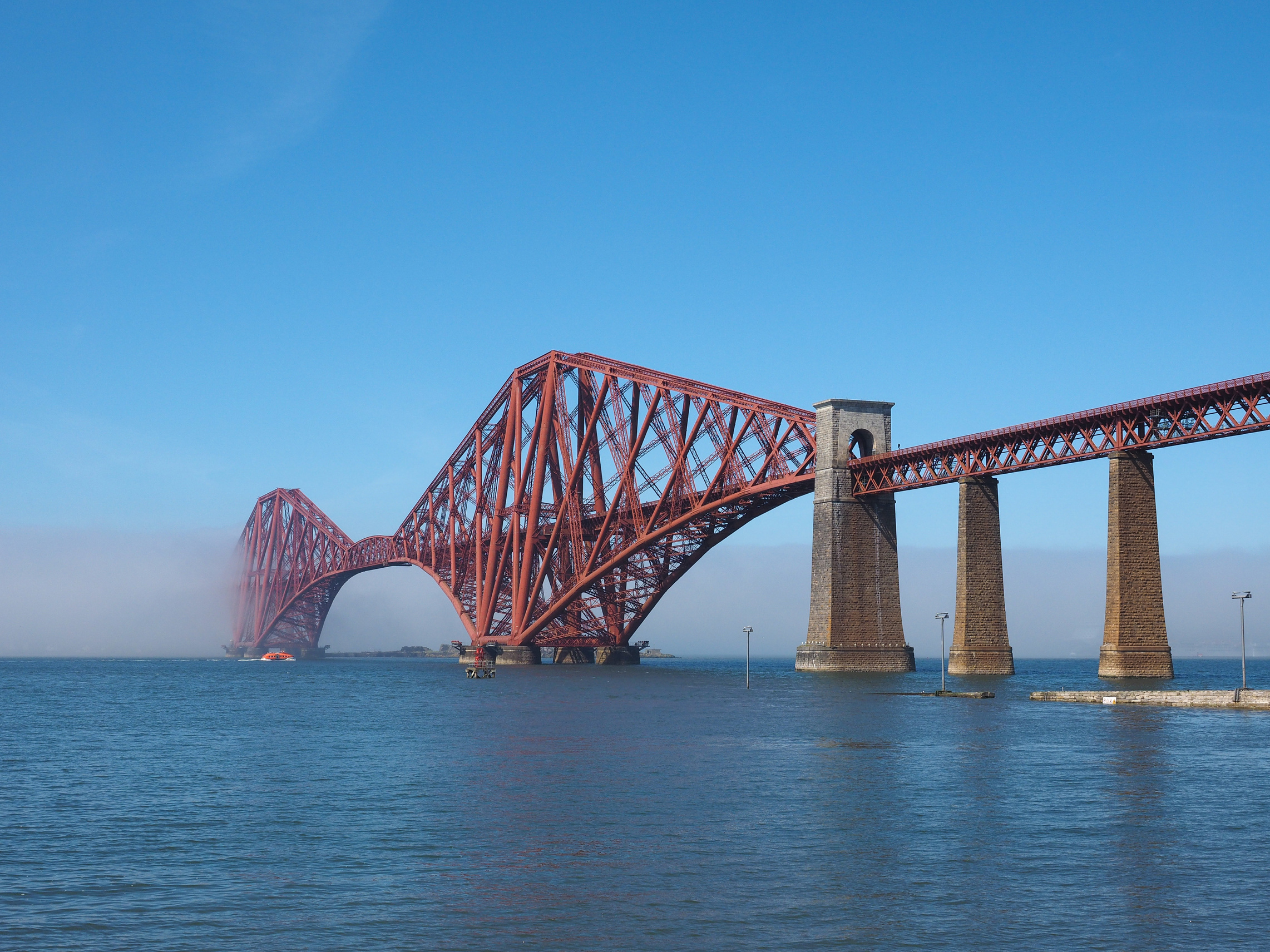 Forth Bridge over Firth of Forth in Edinburgh