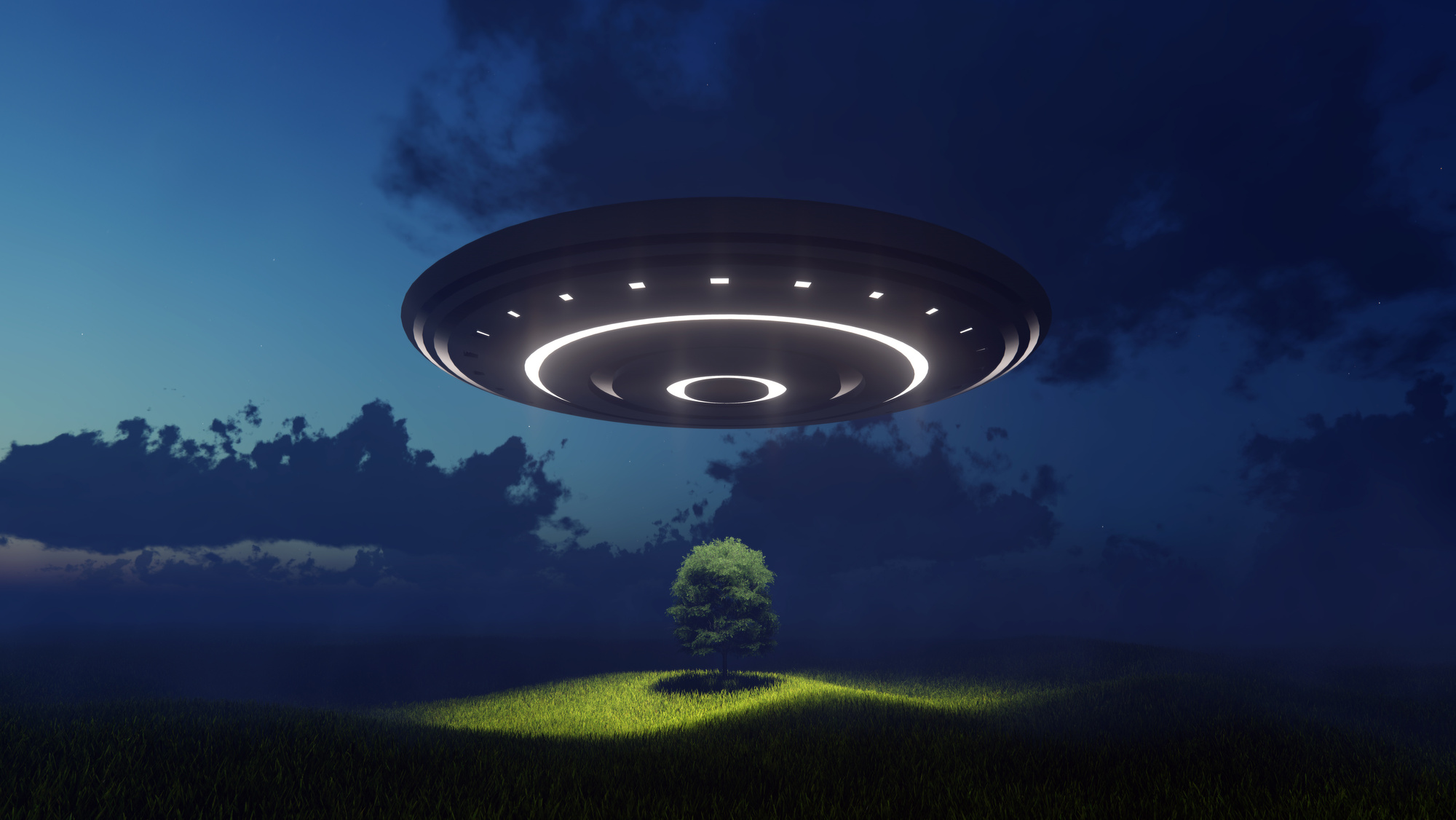 Ufo over nature