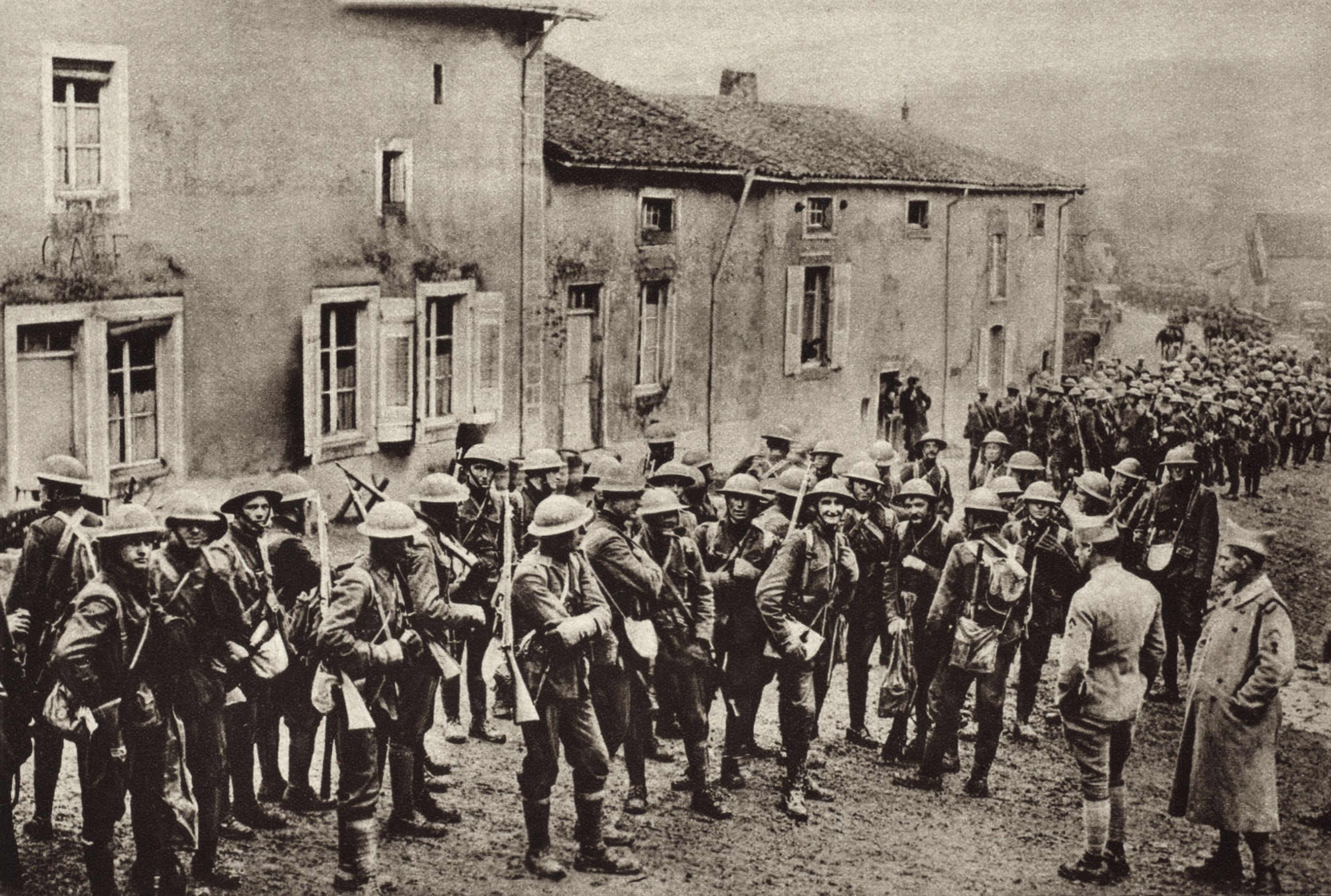 World War 1: Battle of St. Mihiel. American troops who have been under fire in France during the first independent American operation of World War 1. Sept. 12-16, 1918.  (BSLOC_2013_1_201)