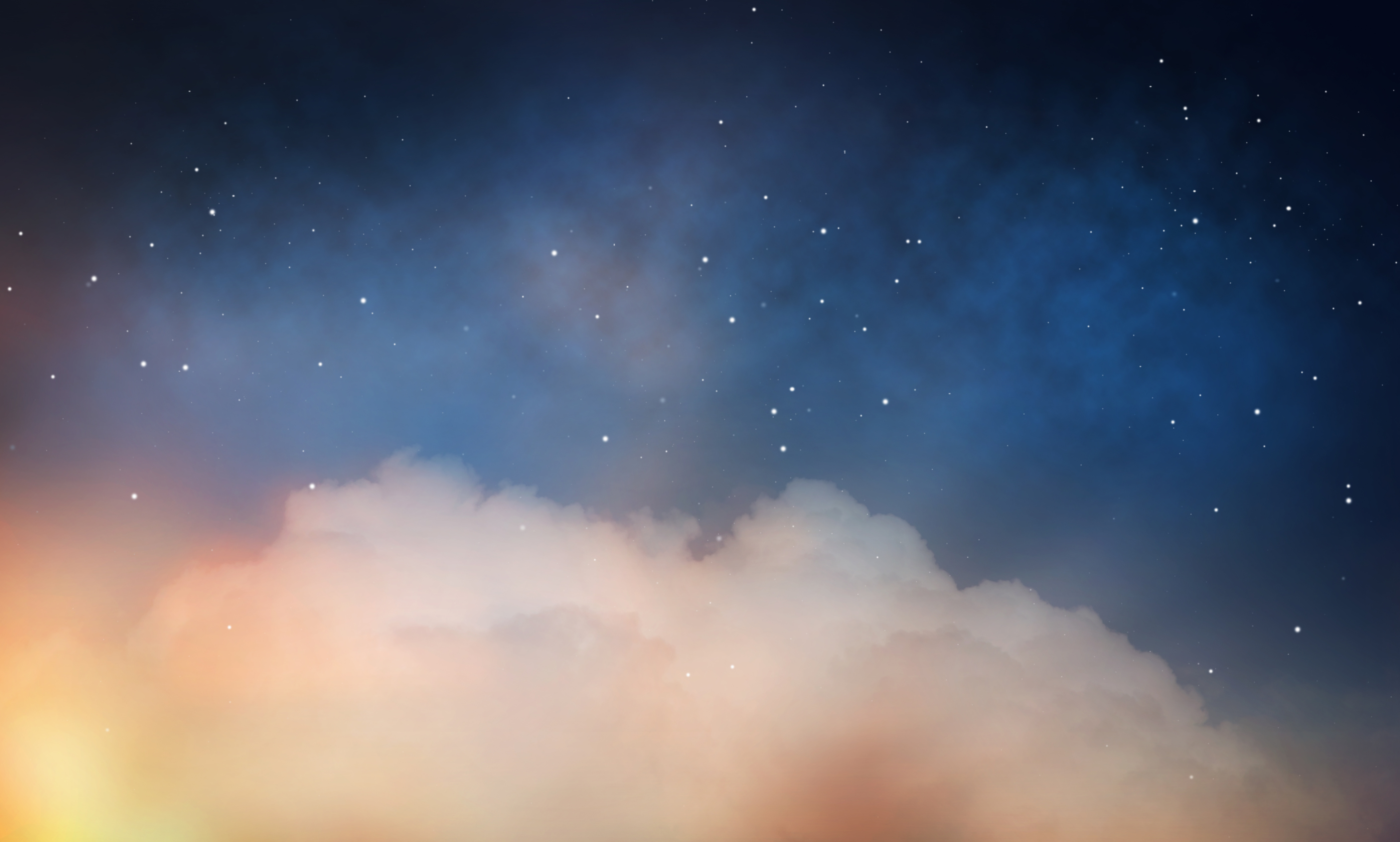 Starry Night Sky with Clouds