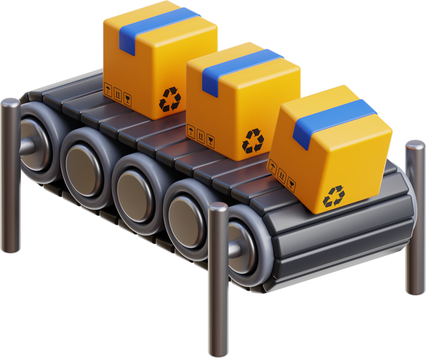 Conveyor Belt 3D icon