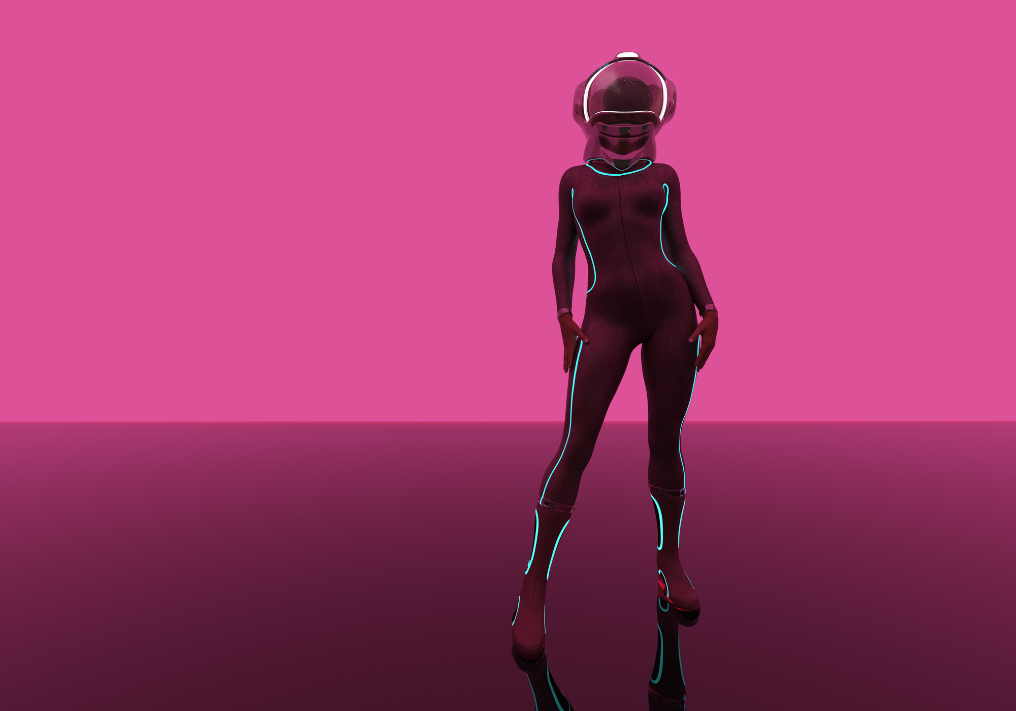 sci-fi fashion and helmet