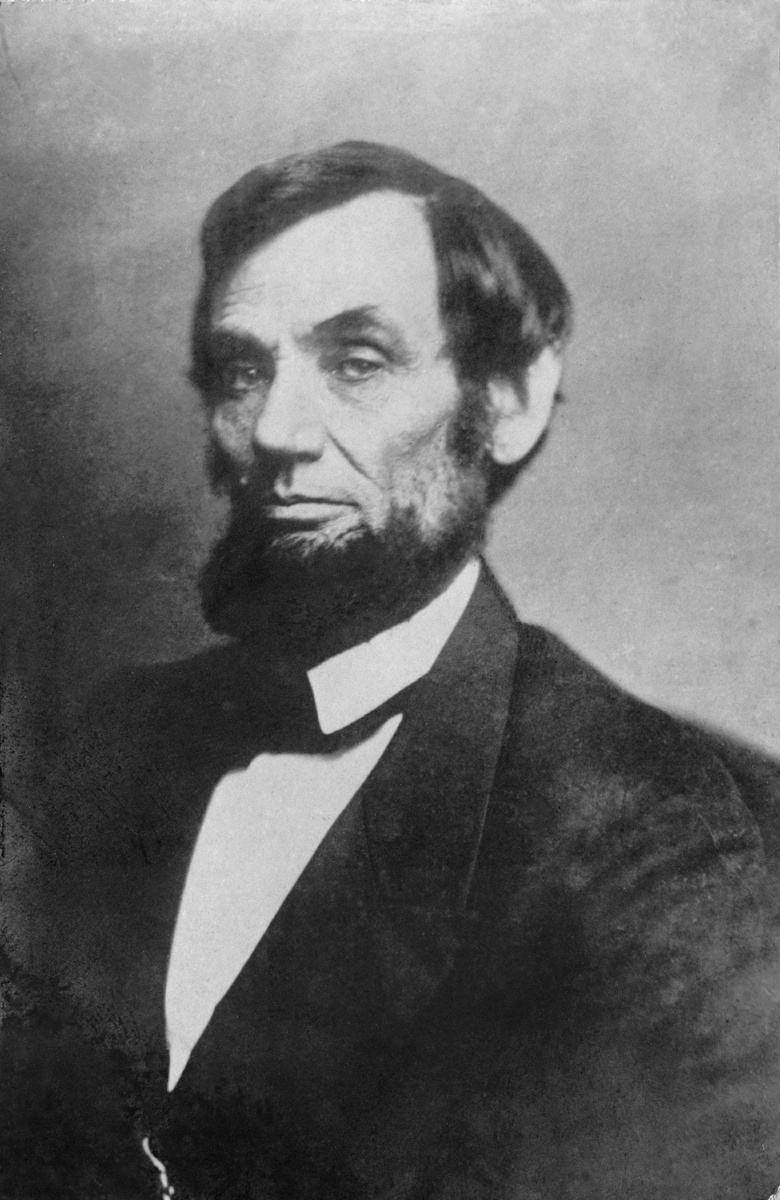 Abraham Lincoln (1809-1856) portrait by Mathew Brady in between 1861 and 1863.